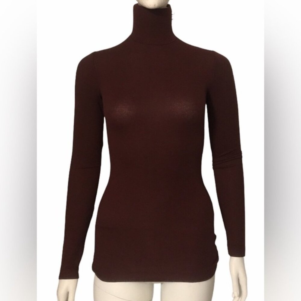 Aritzia Wilfred Only Turtleneckbody-Hugging Ribbe… - image 2